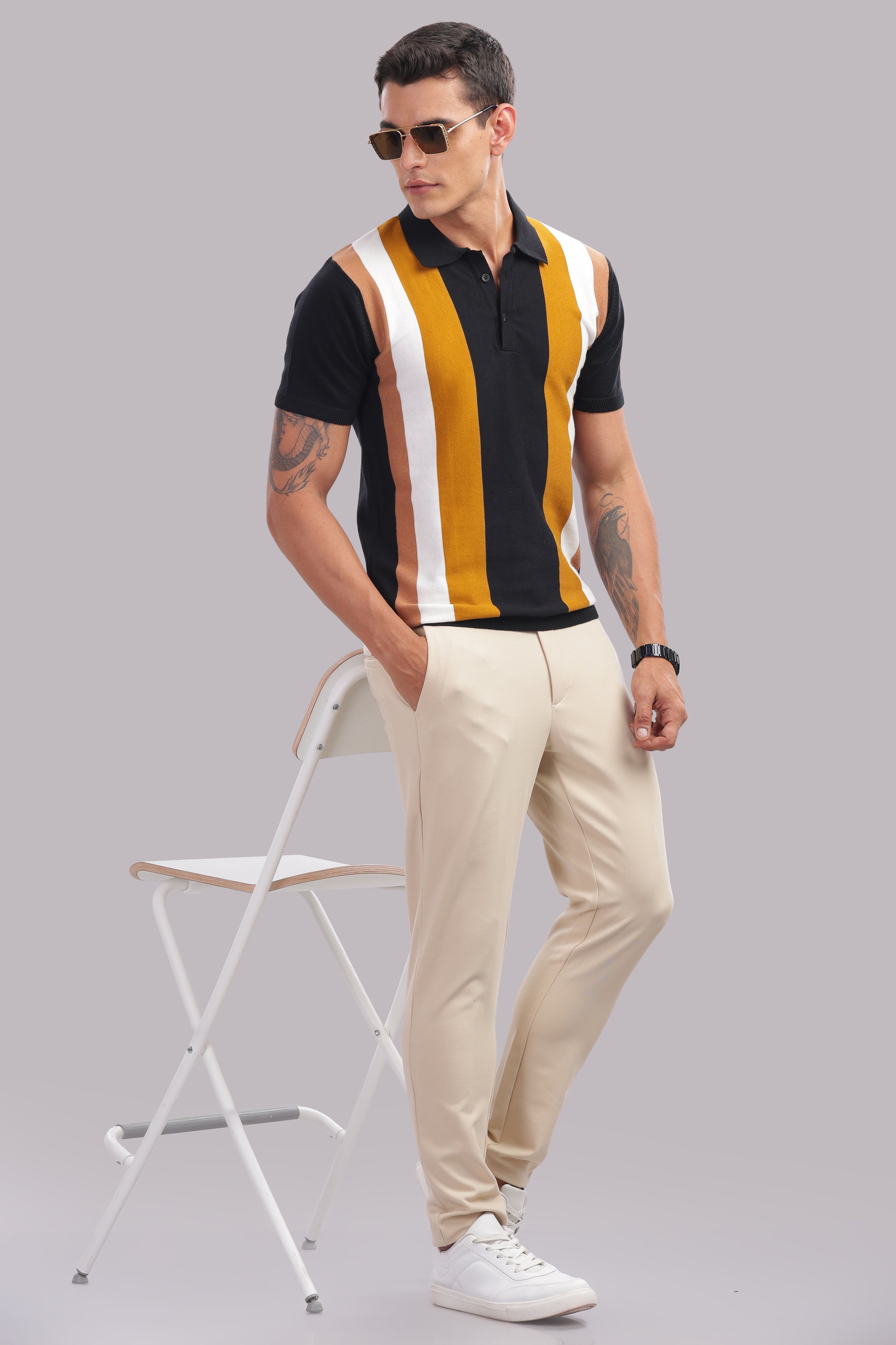 Mens Multi Printed Cotton Regular T-Shirt