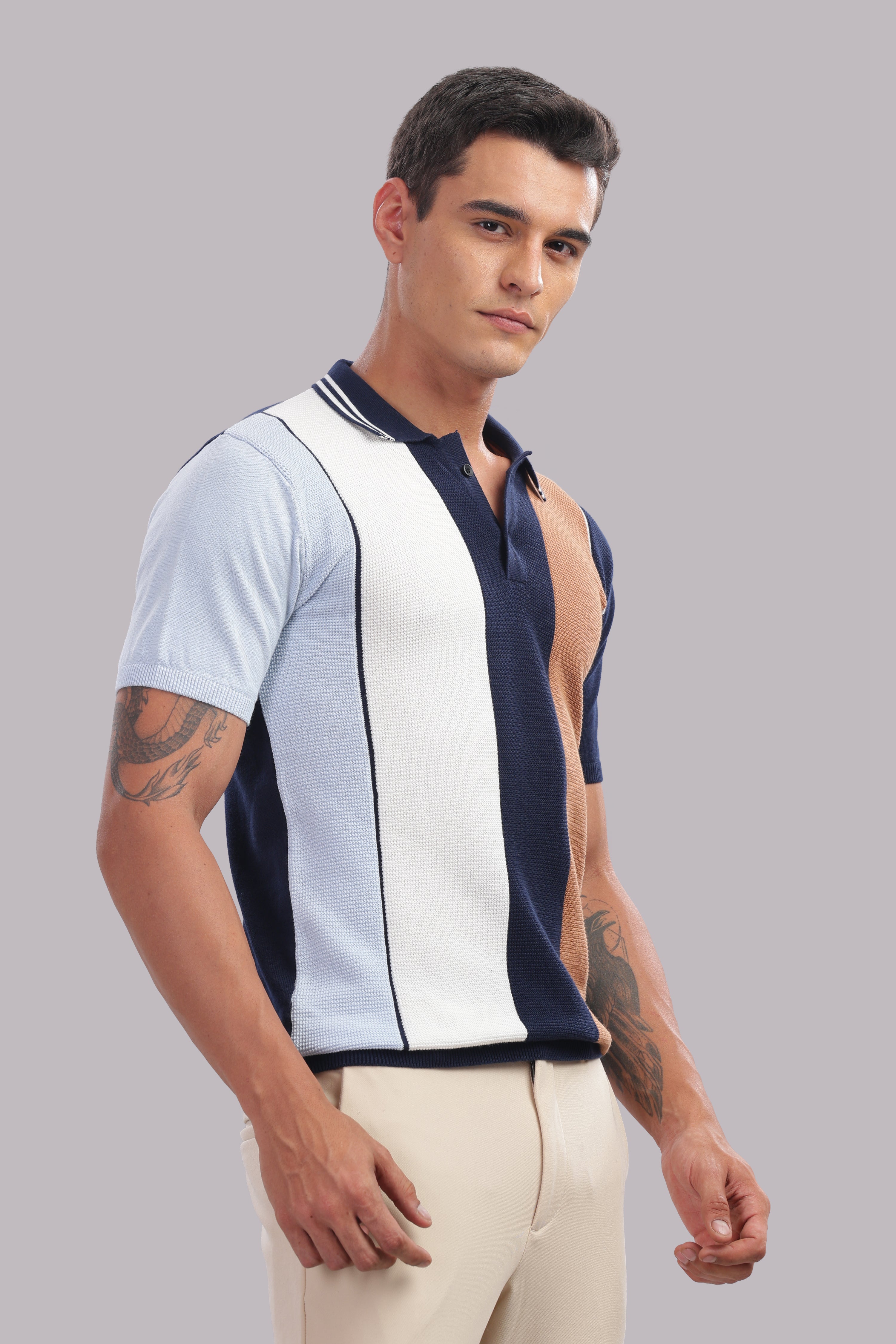 Mens Multi Printed Cotton Regular T-Shirt