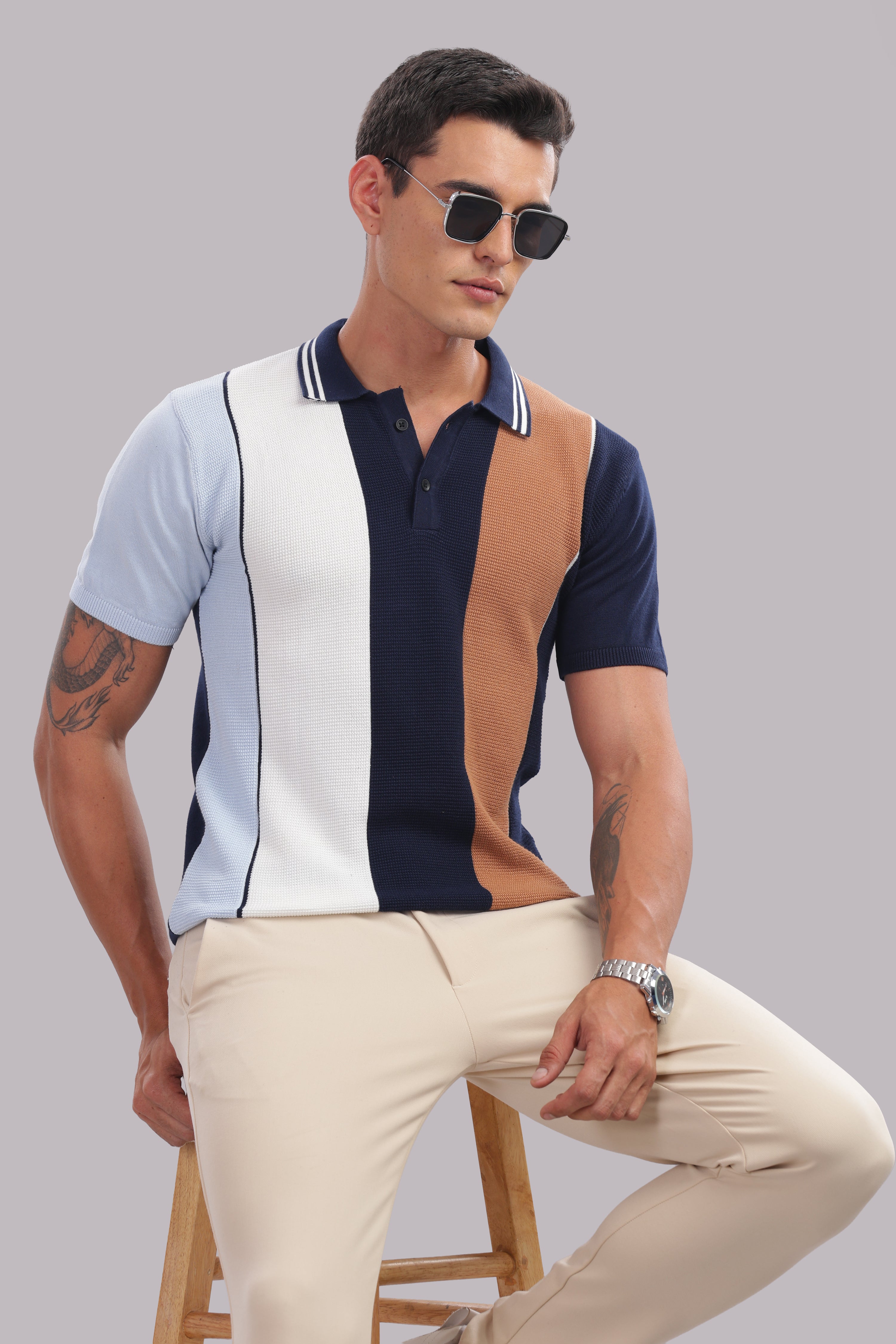 Mens Multi Printed Cotton Regular T-Shirt