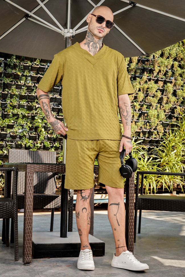 Unisex Olive Casual Shorts
