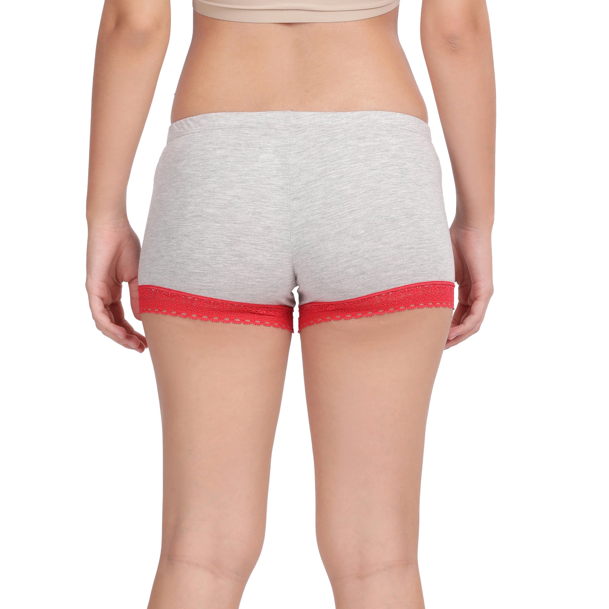 Women Grey Dualtone Lace Micro Mini