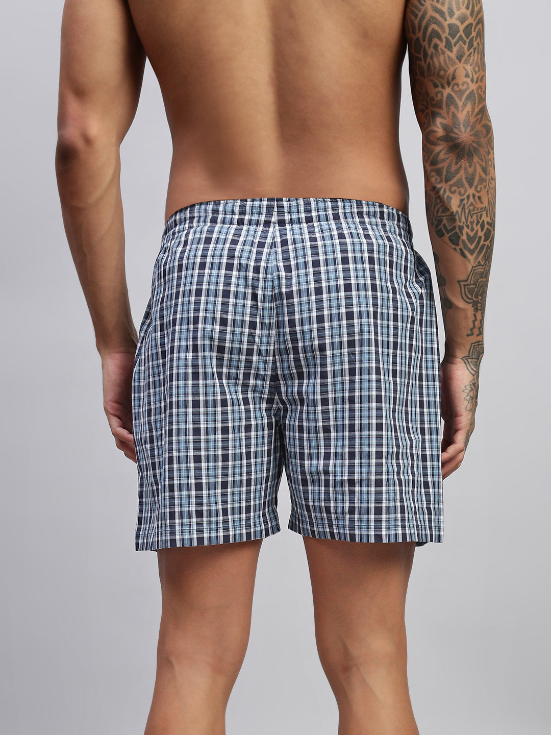 Men Checked Cotton Boxer Shorts