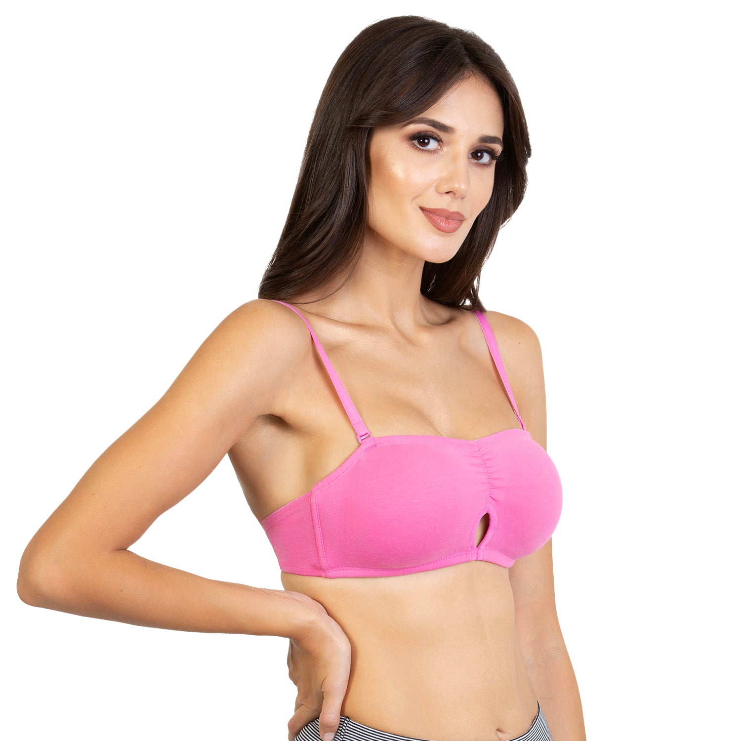 Non-Padded Non-Wired Medium Coverage Bandeau Bra