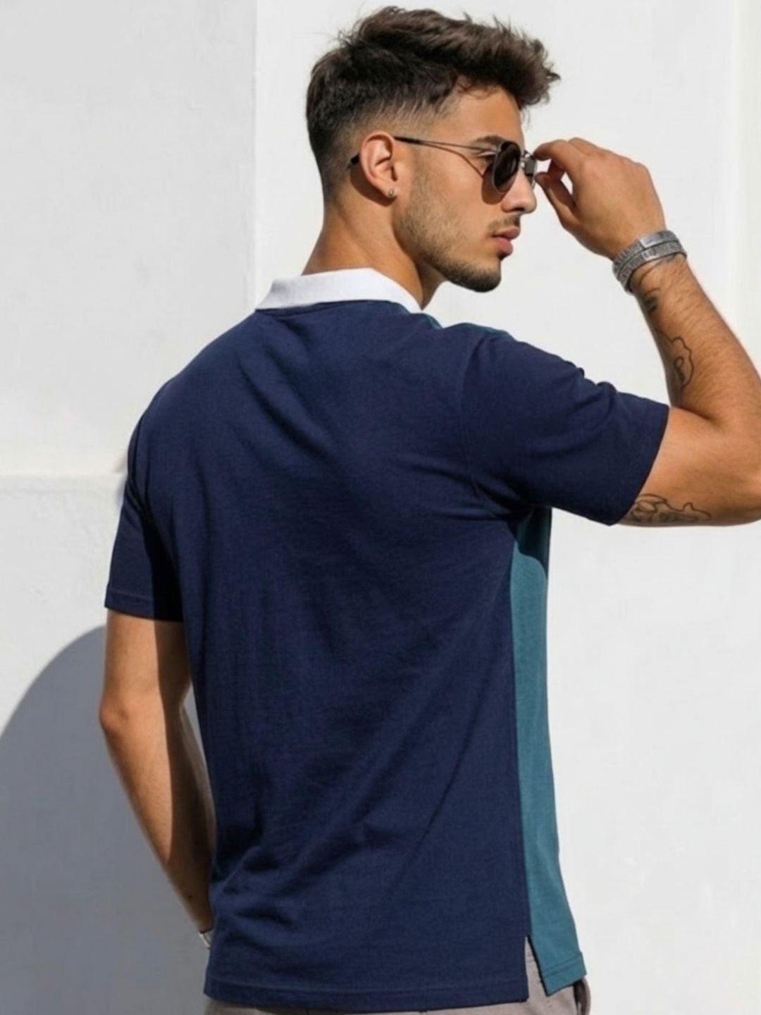 Men Cotton Polo Collar T-Shirt