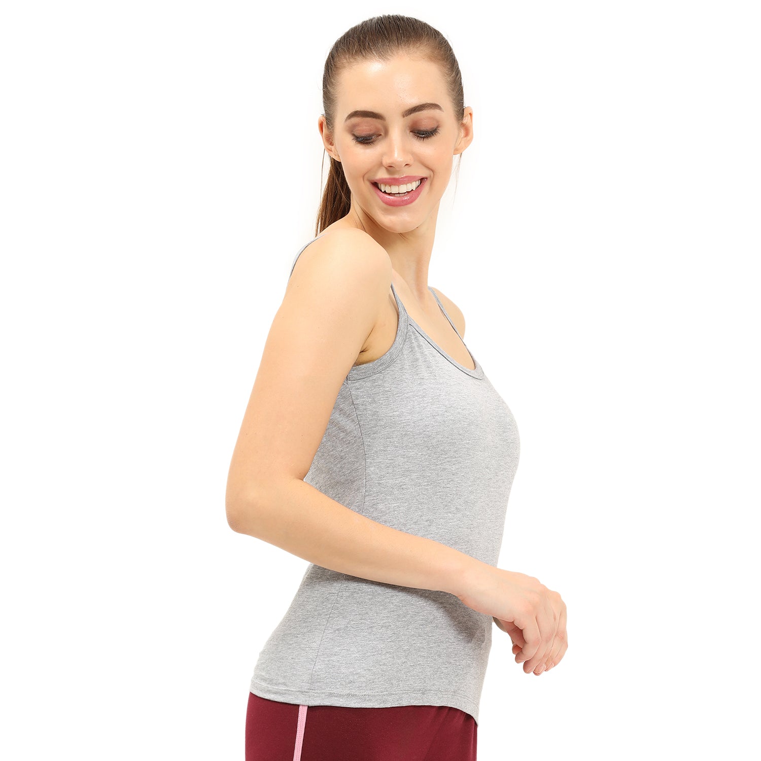 Regular Fit Round Neck Short Length Basic Camisole