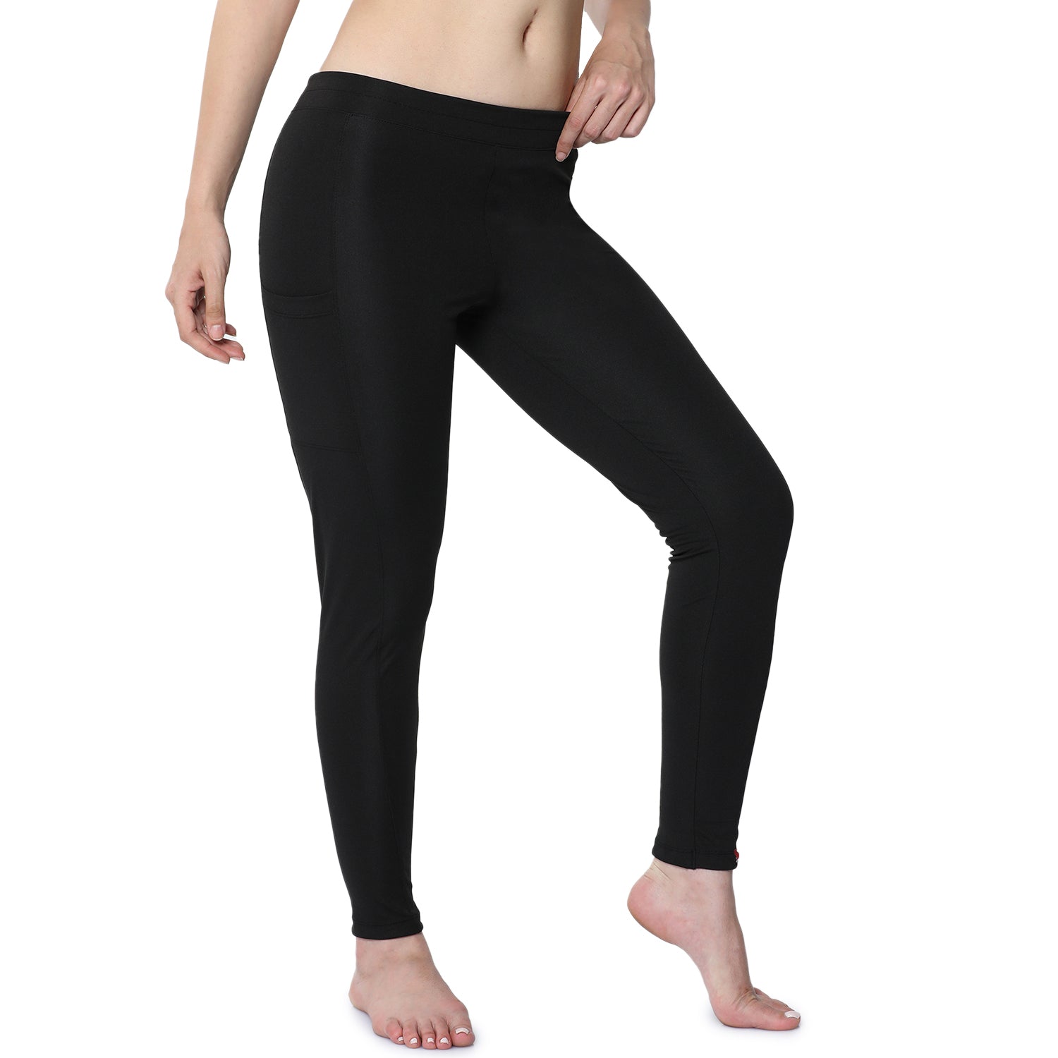 Women Black Ankle Length Yoga Pant