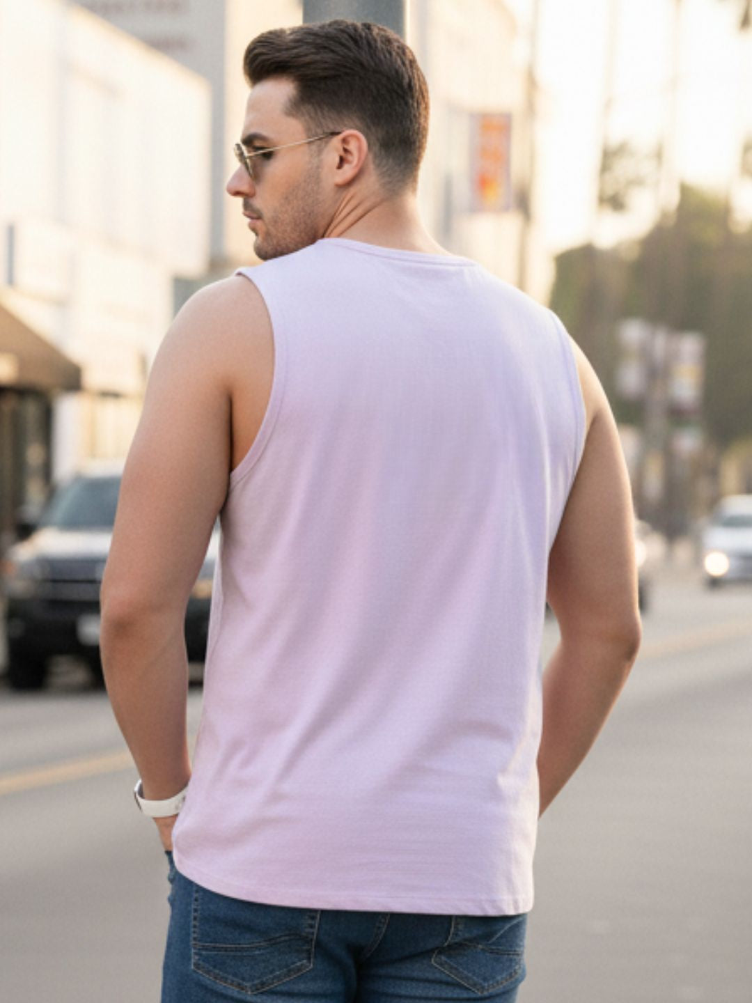 Men Purple Printed T-shirt