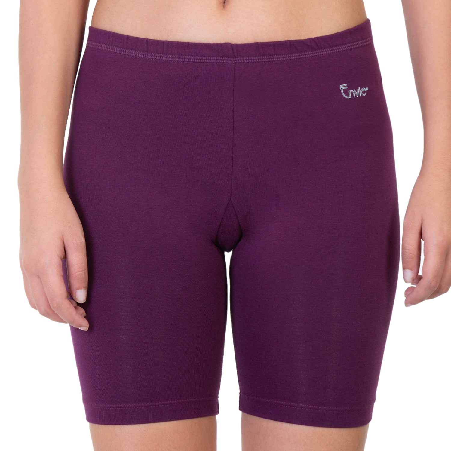 Women Wine Thigh Length Cycling Shorts