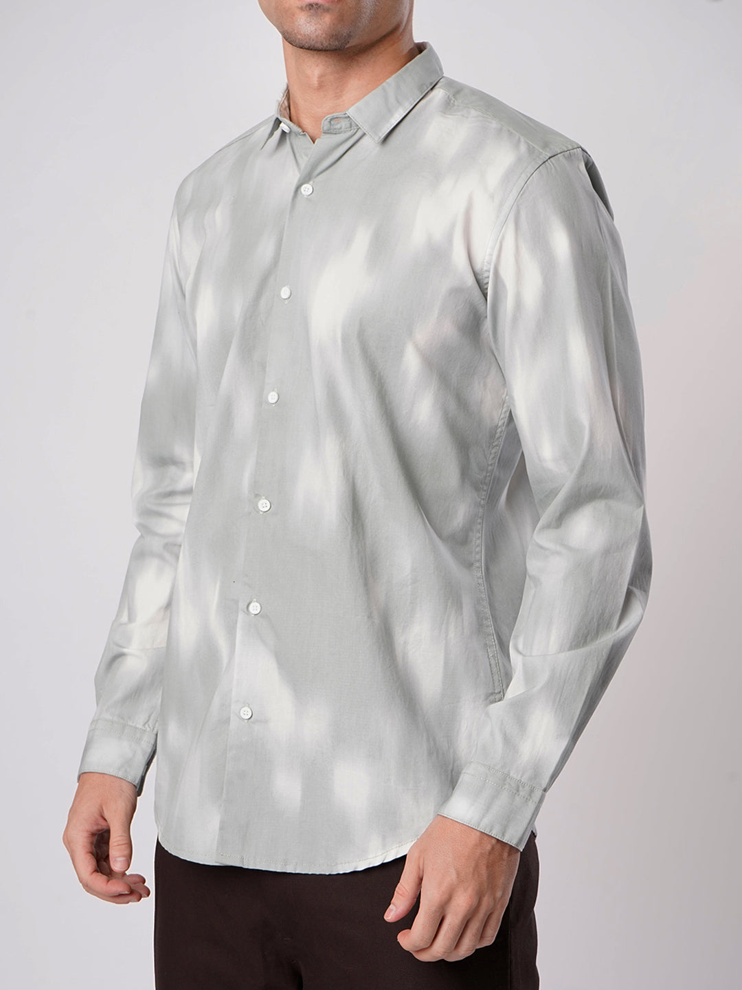 Men Green Abstract Printed Shirt