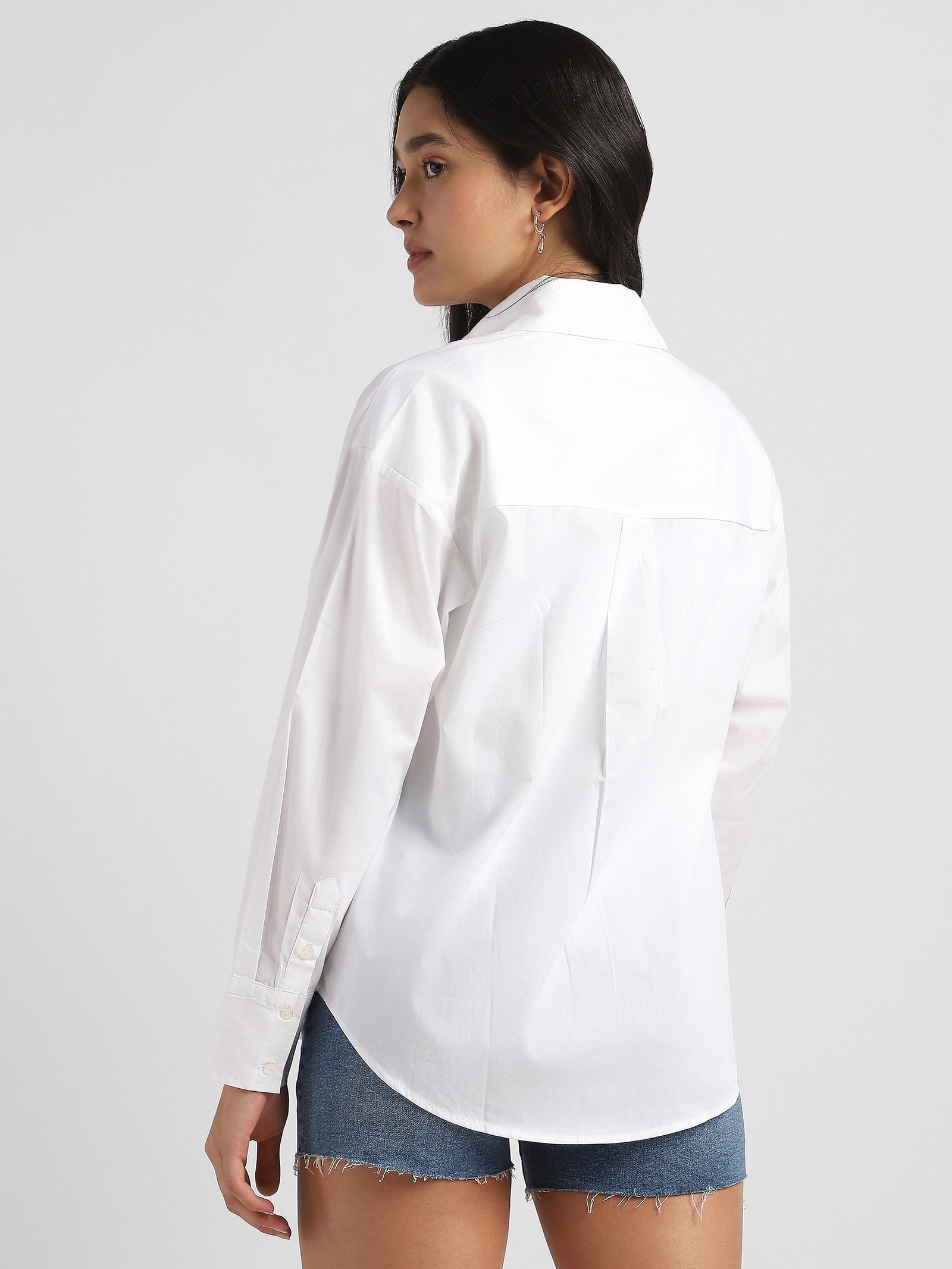 Women White Shirt with Pocket