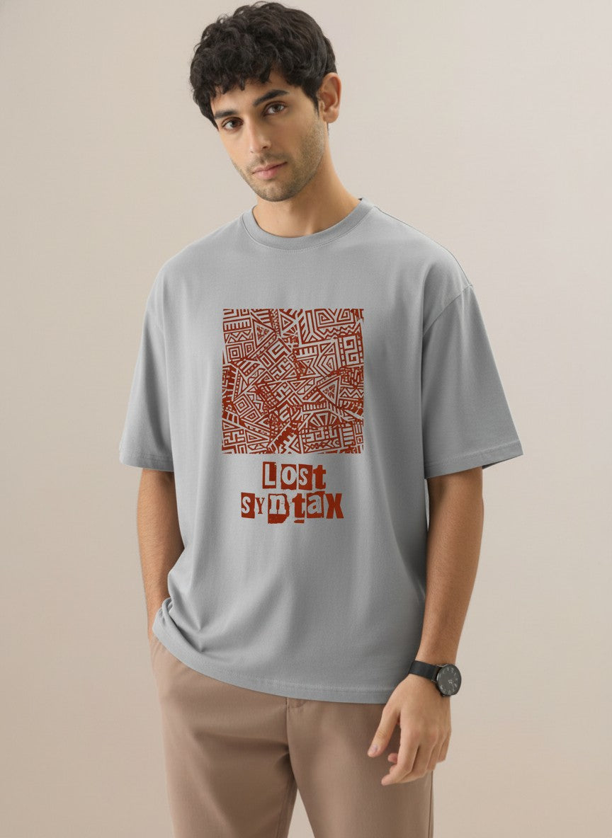 Men Oversized Cotton Tribal T-Shirt