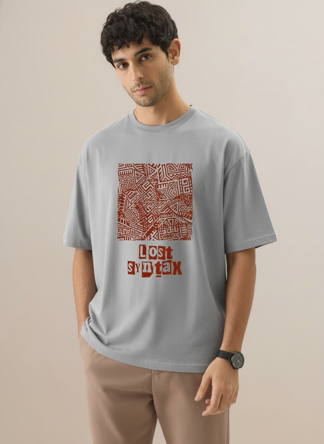 Men Oversized Cotton Tribal T-Shirt