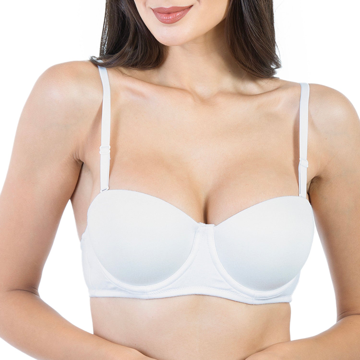 Padded Wired Demi Cup Balconette Bra