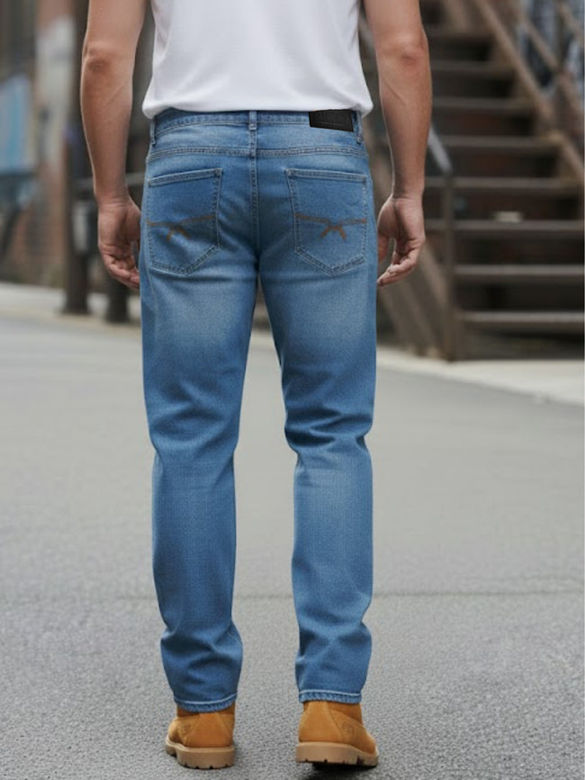 Men Blue Mid-Rise Jeans