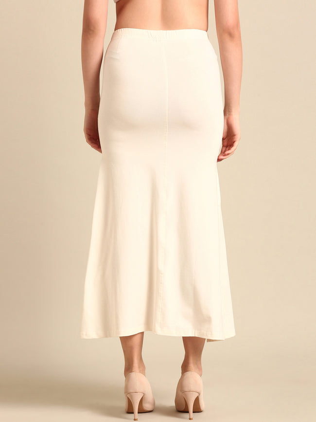 Women Off White Saree Shapewear