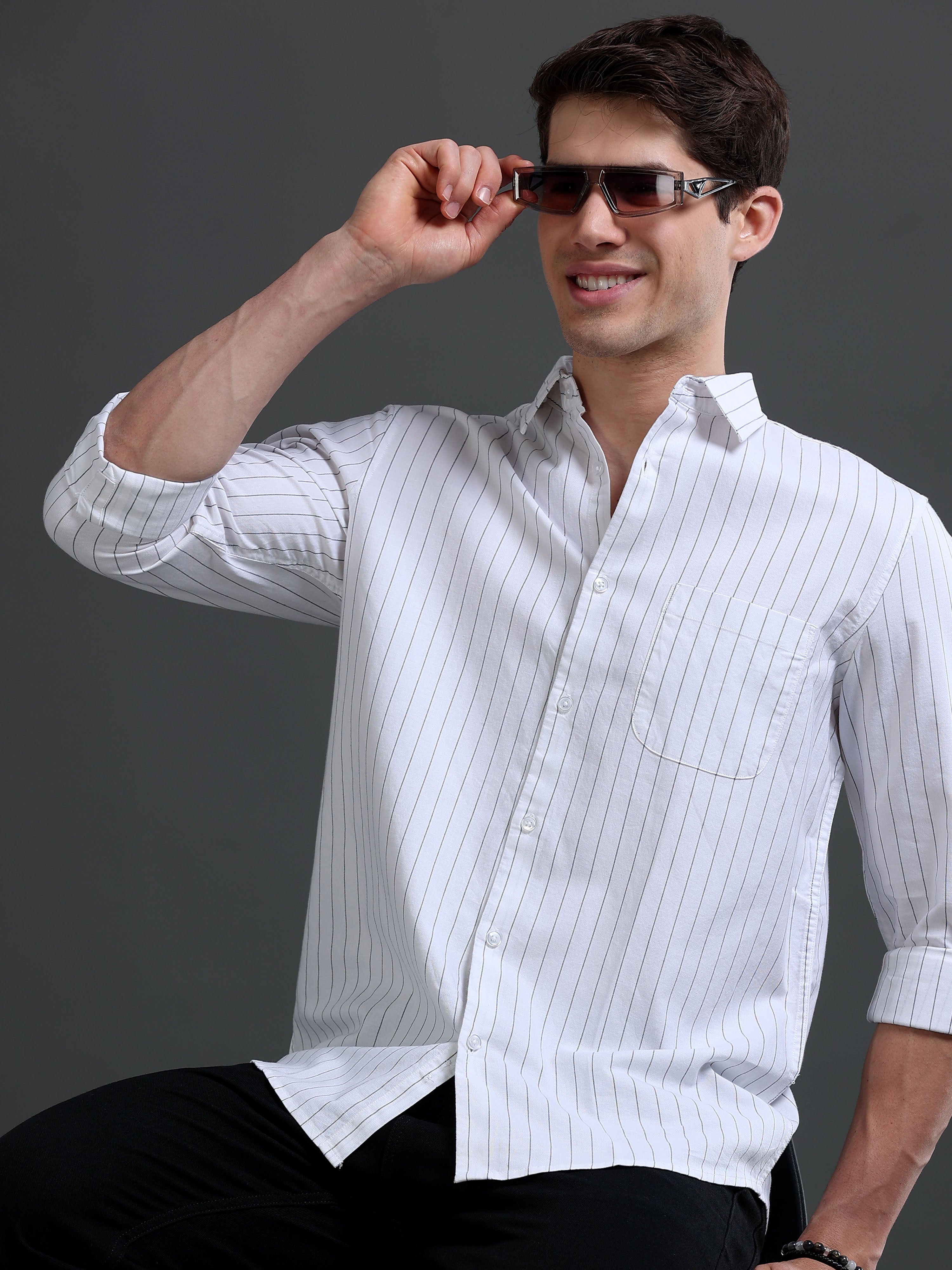 Men White Oxford Shirt