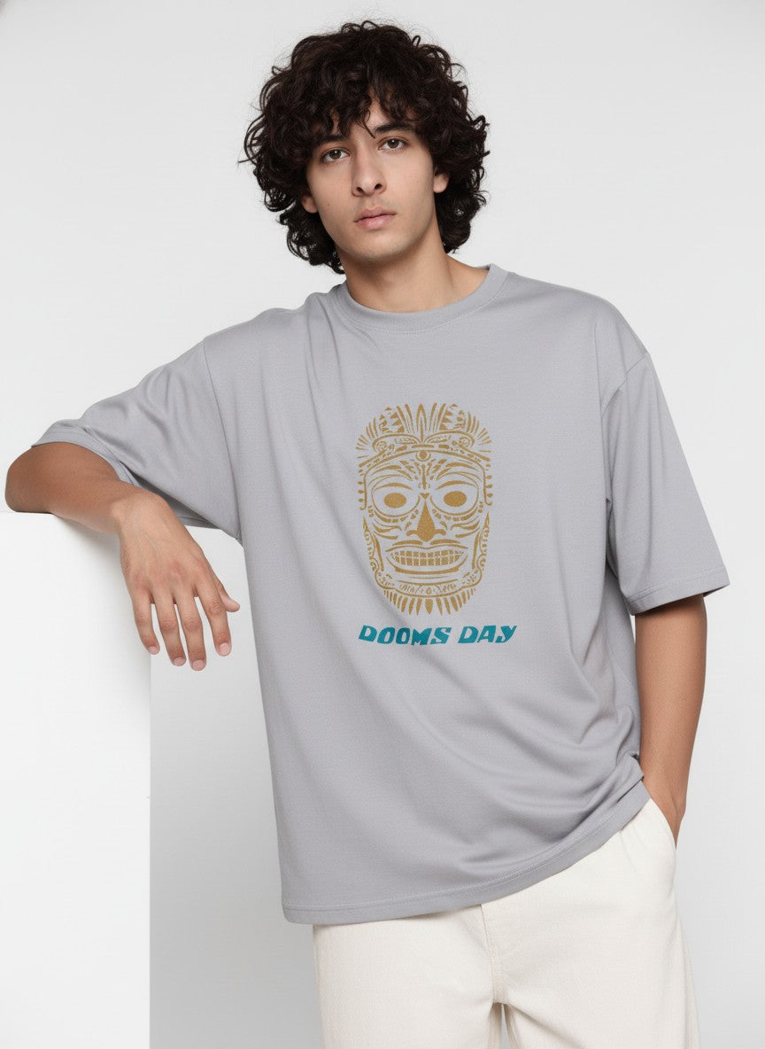 Men Oversized Cotton Tribal T-Shirt