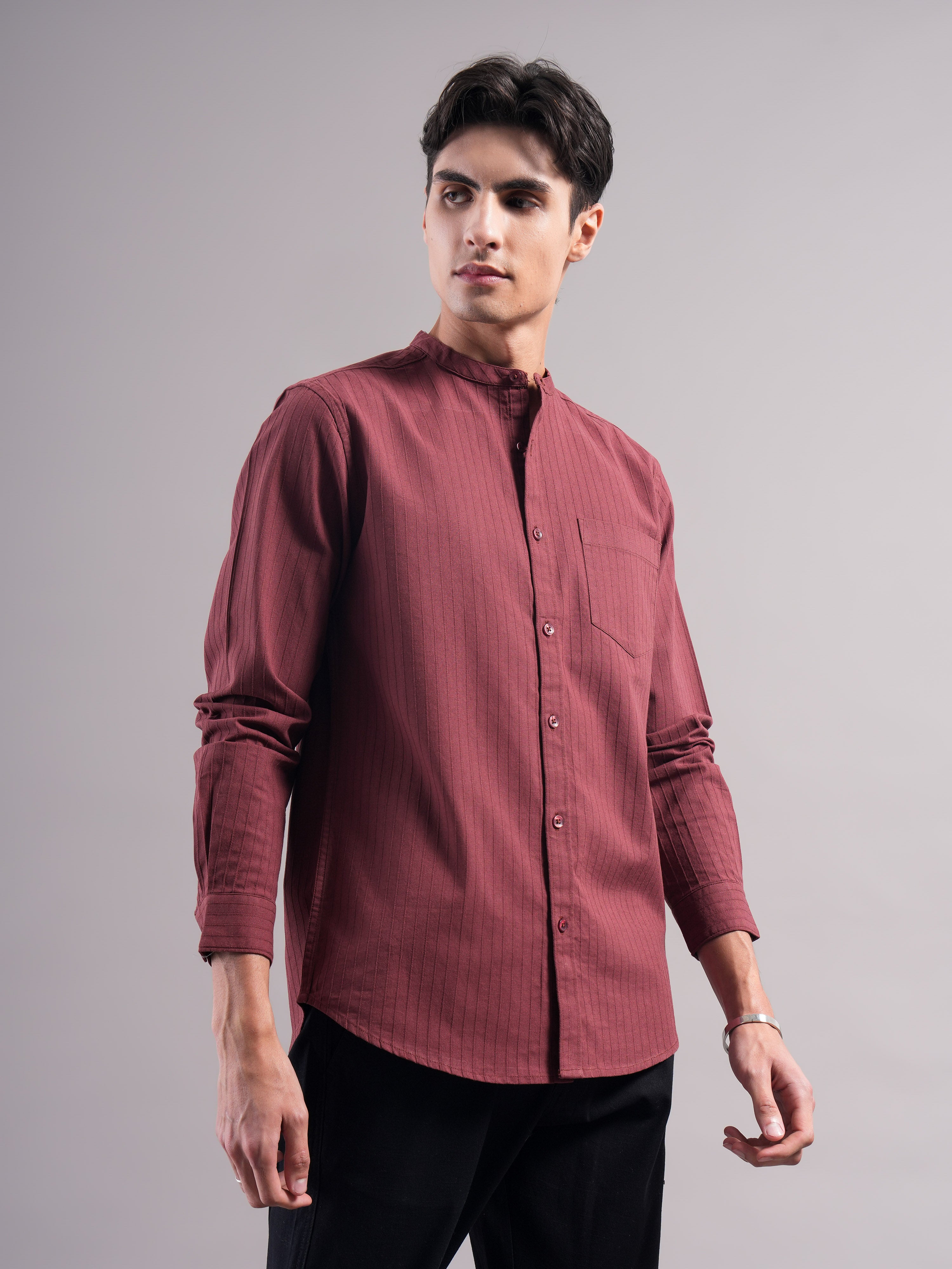 Men Cotton Striped Shirts