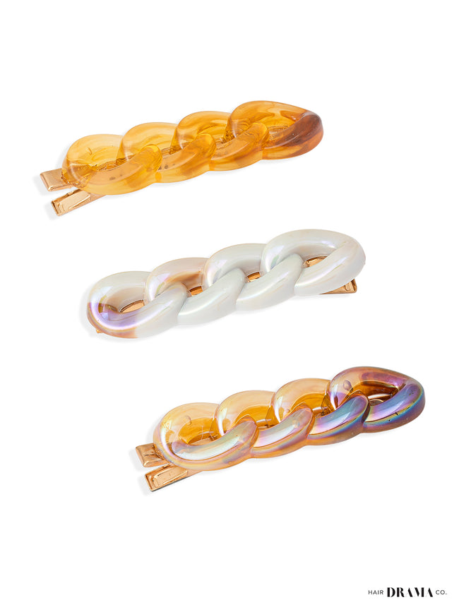 Women Multi Chain Pins Set Of 3