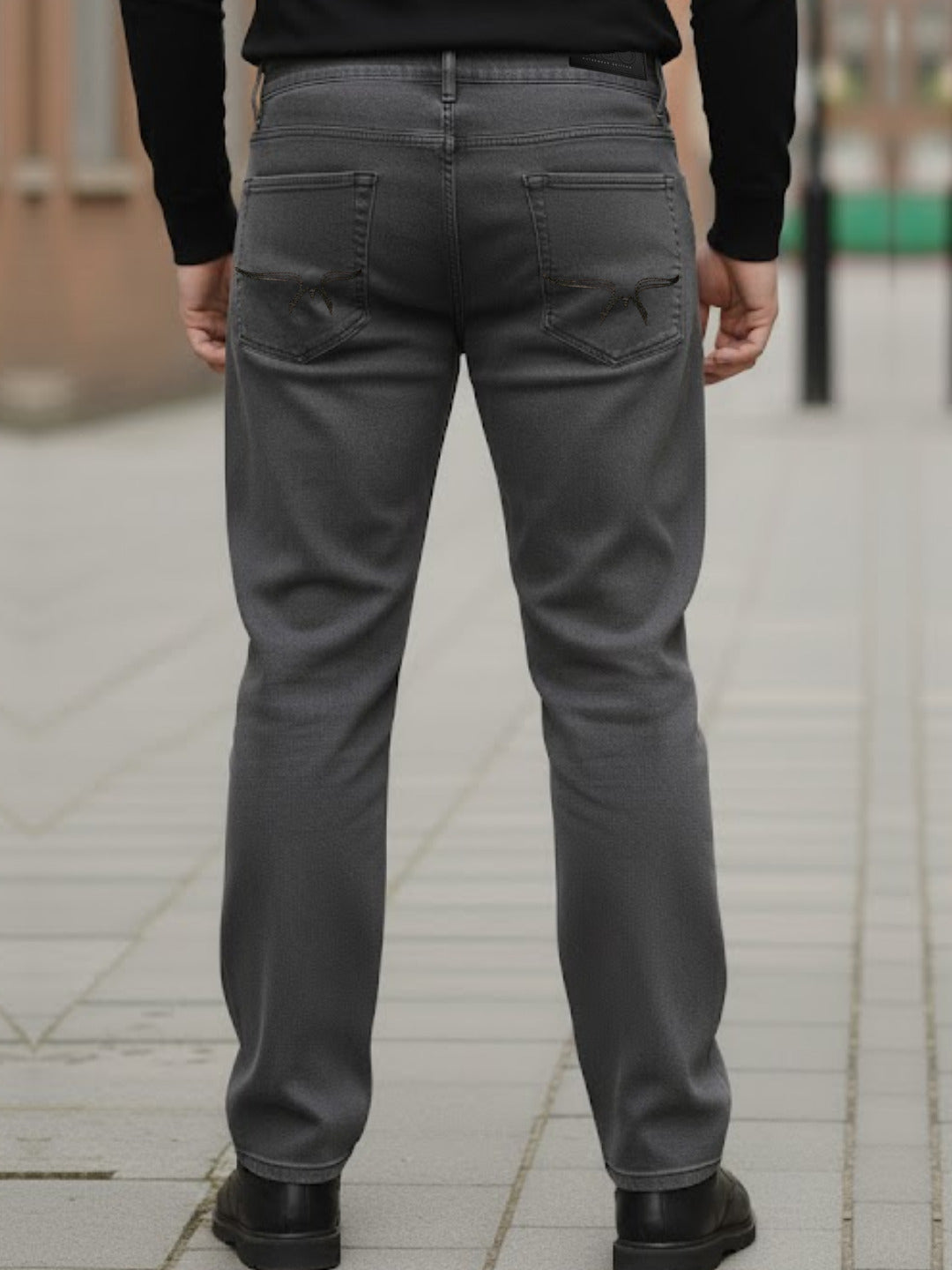 Men Grey Mid-Rise Jeans