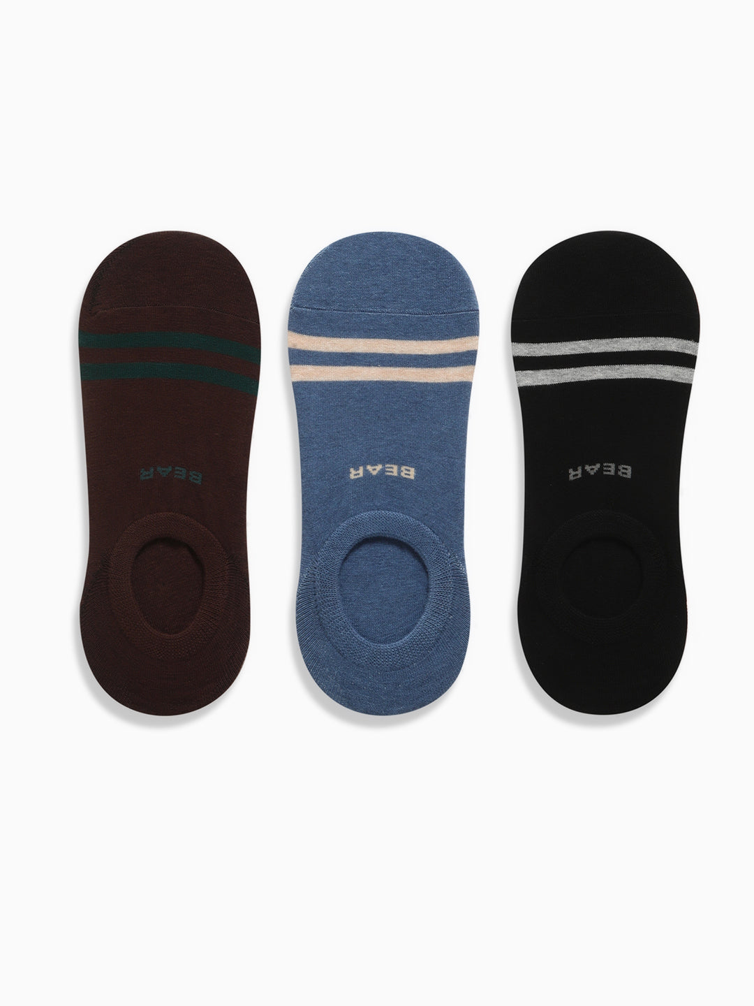 Men Multicolor Shoeliner Socks_Pack Of 3