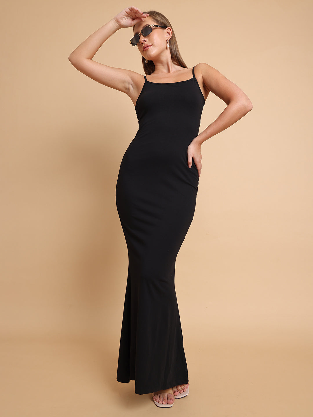 Women Black Cami Maxi Dress