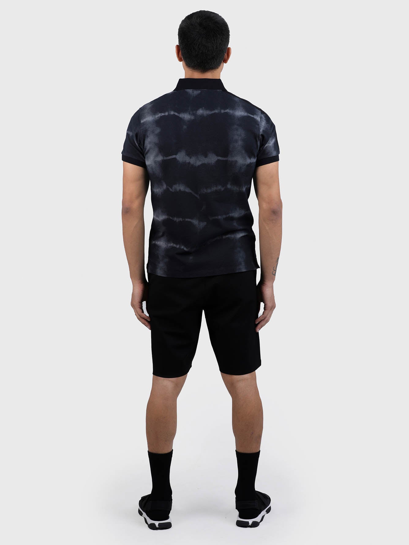 Men Embroidered Tie Dye Polo