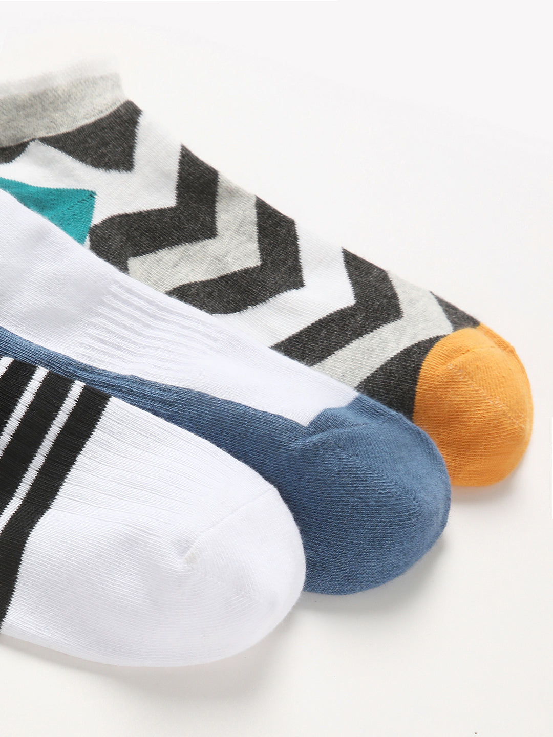 Men Pack of 3 Striped Ankle Length Socks