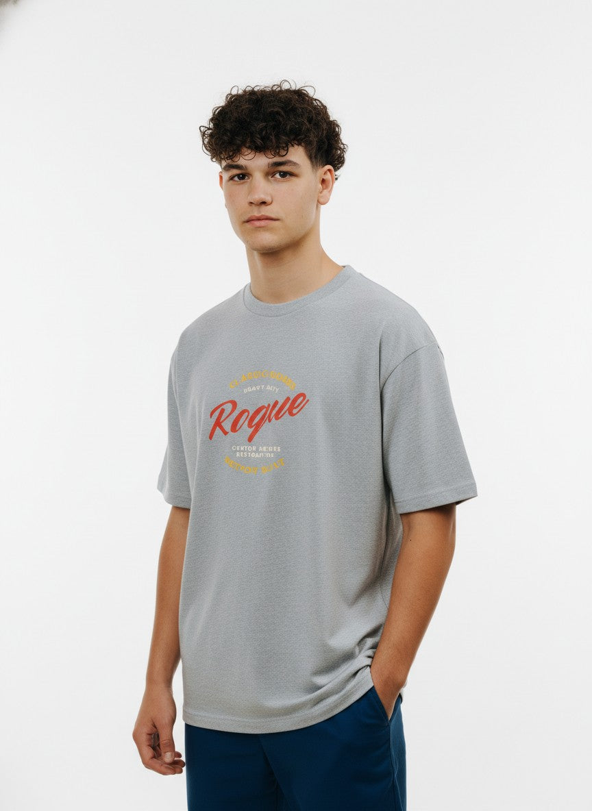 Men Oversized Cotton Printed T-Shirt