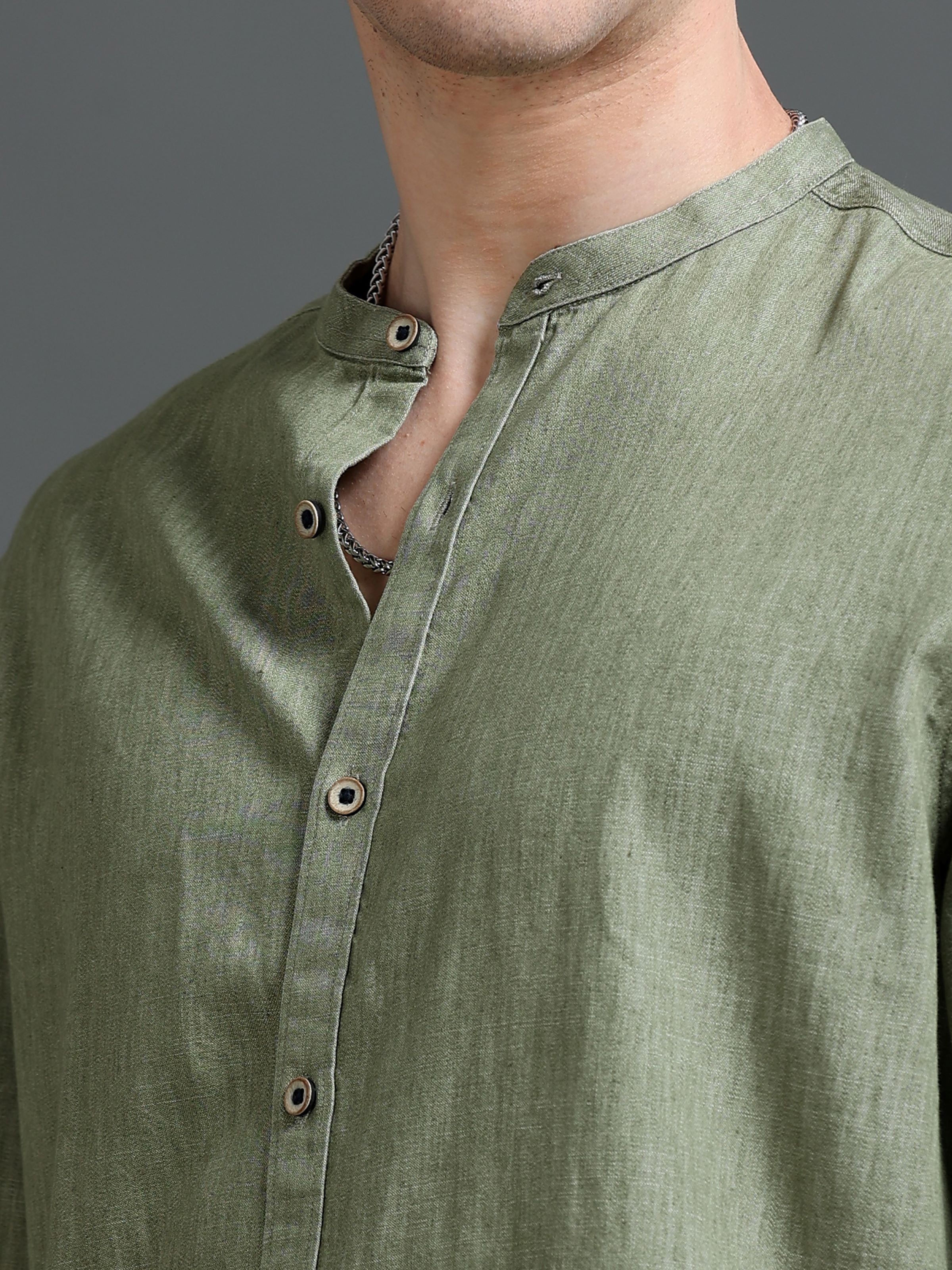 Men Olive Rupo Rainy Shirt
