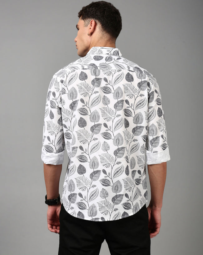 Men White Casual Shirt