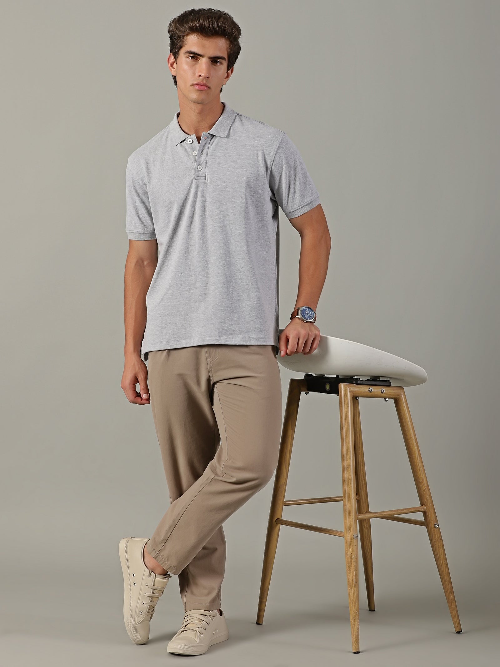 Men Grey Regular Fit T-Shirt