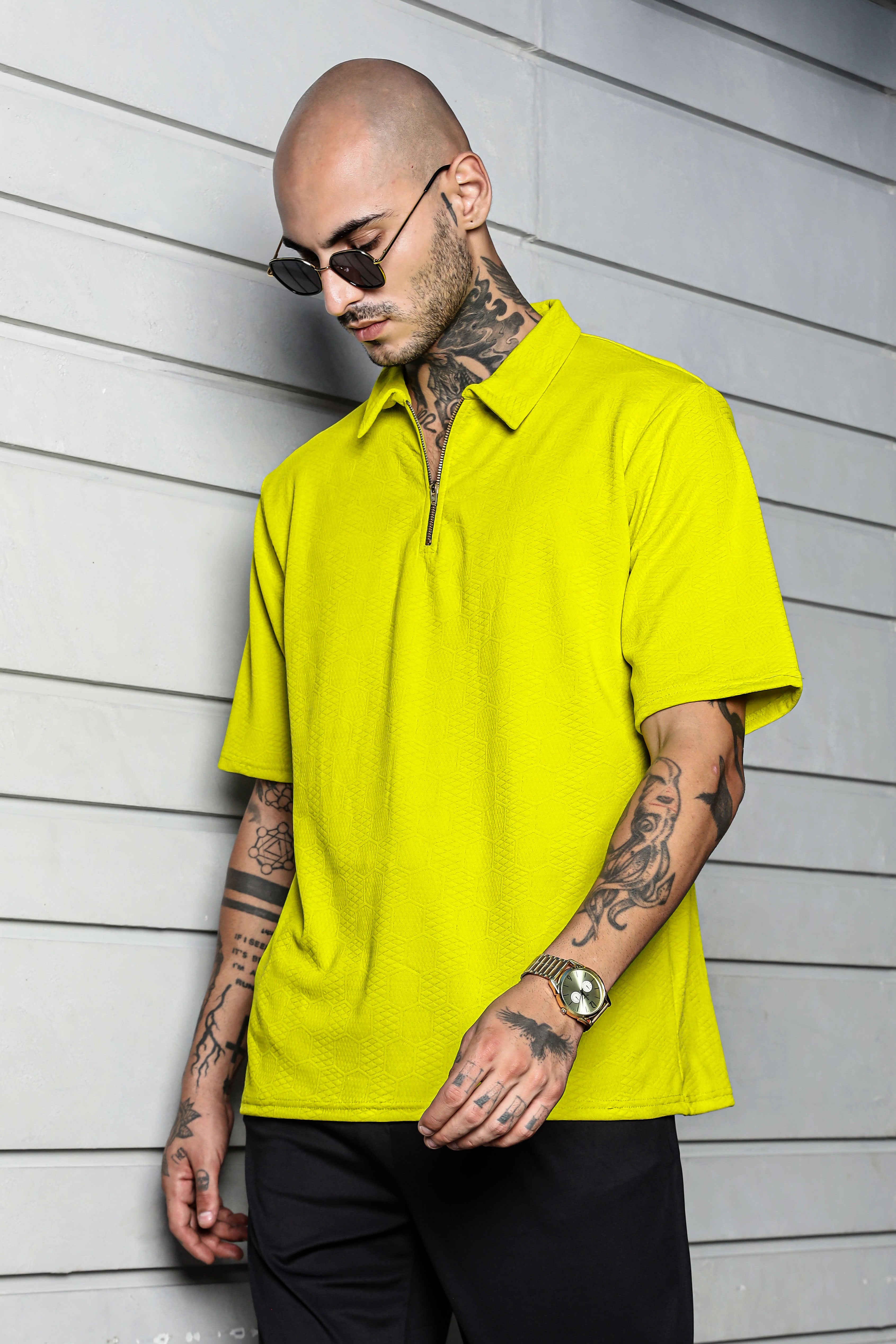 Men Green Relaxed Fit T-shirt
