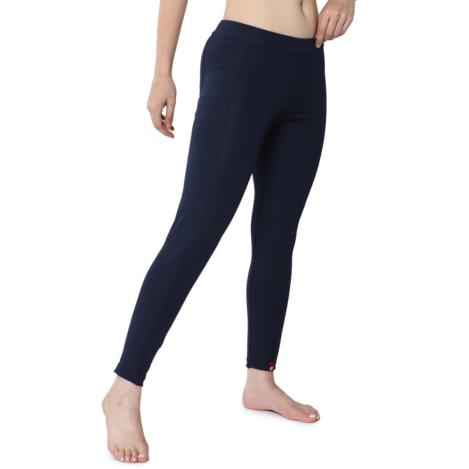 Women Navy Ankle Length Yoga Pant