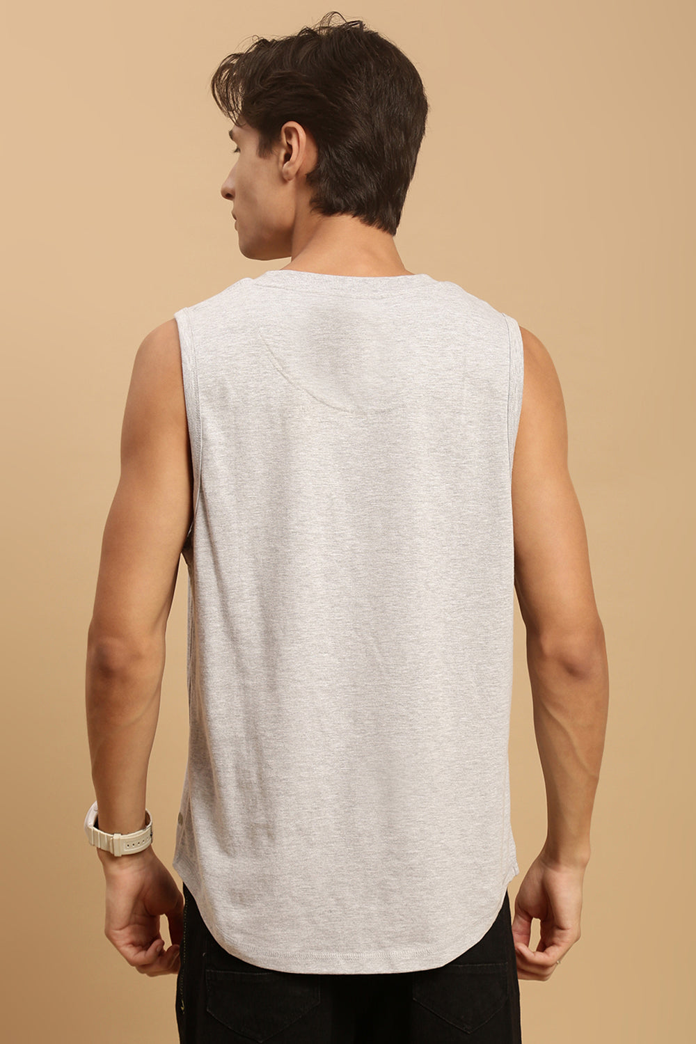 Men Grey Half Sleeve T-Shirt