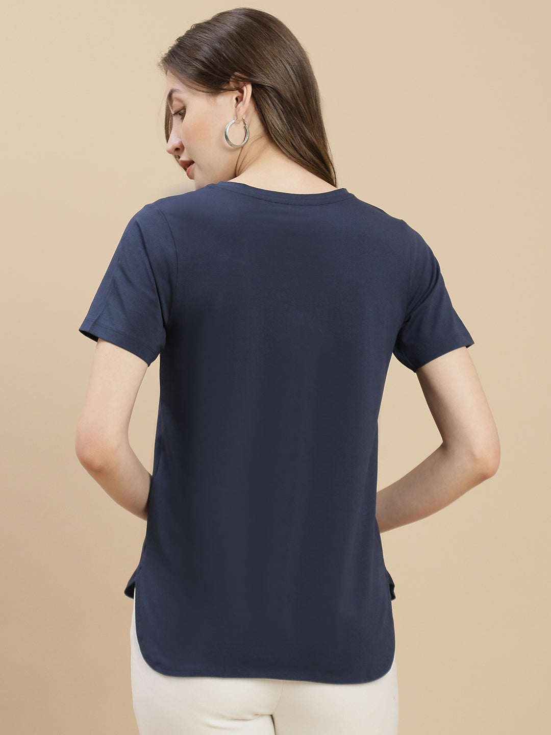 Women Navy Regular Top