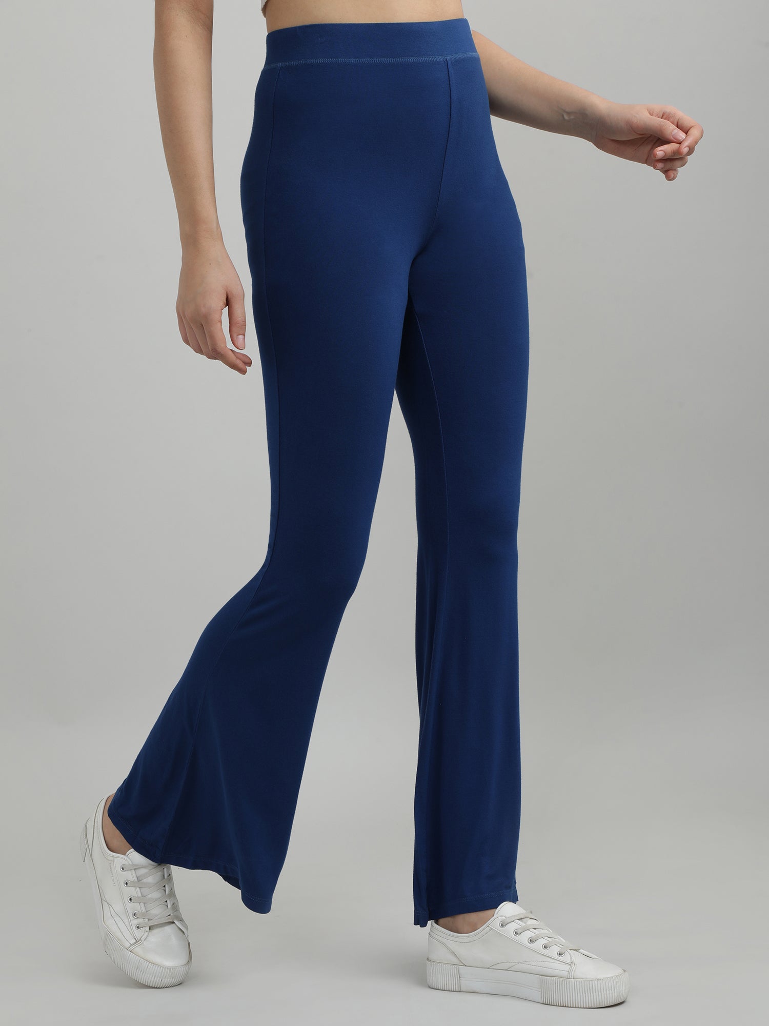 Women Blue Ankle Length Lounge Pants