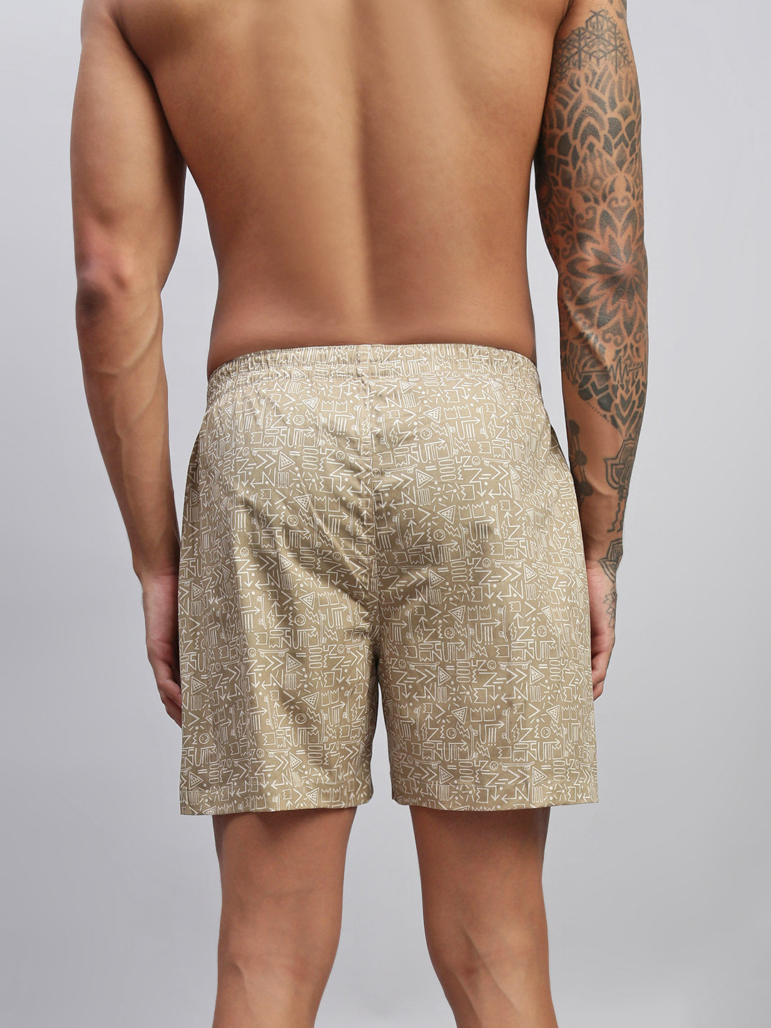 Men Pack of 2 Printed Cotton Boxer Shorts