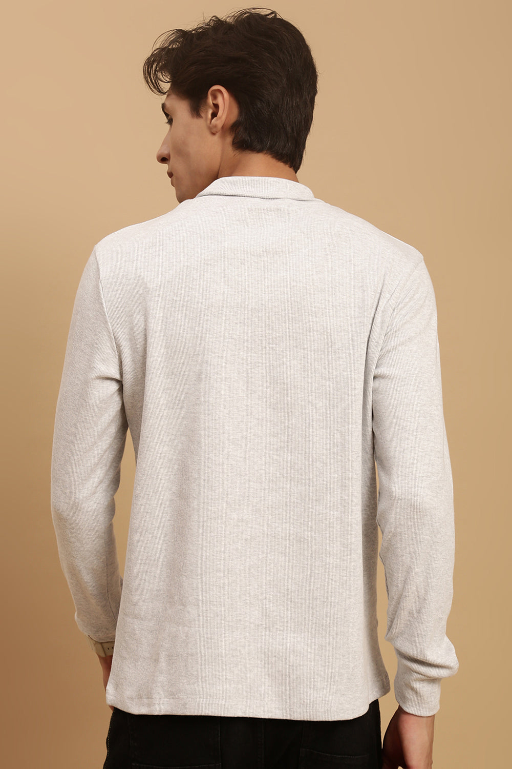 Men Multi Turtle Necl Long Sleeve Tees