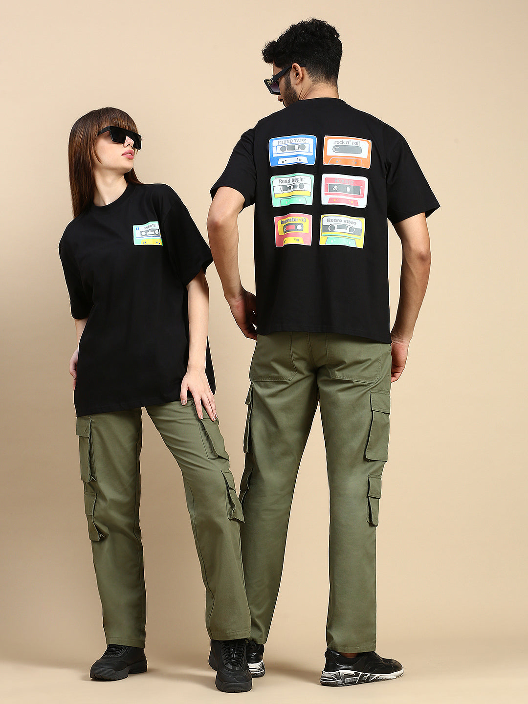 Unisex Black Vintage T-shirt