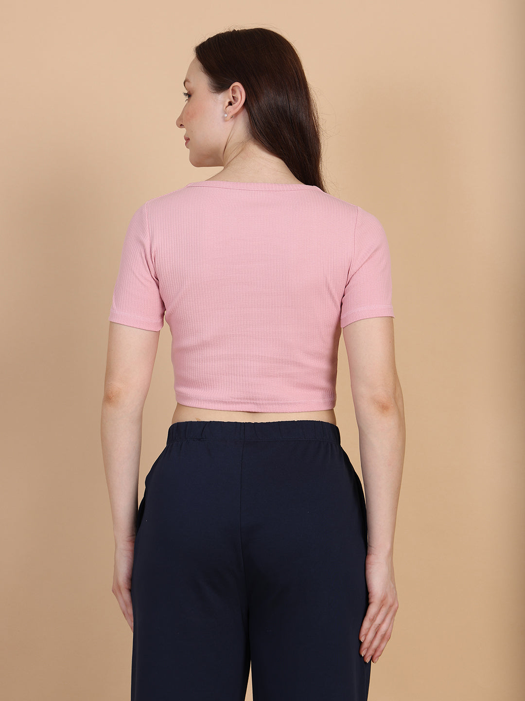 Women Mauve Crop Top