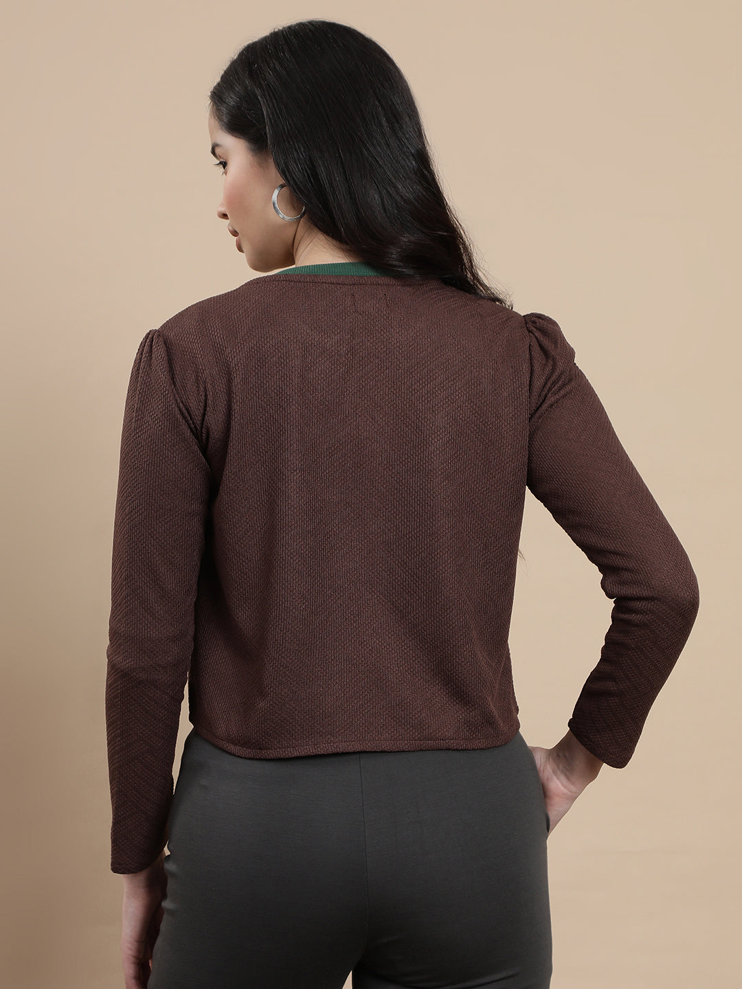 Women Brown Casual Top