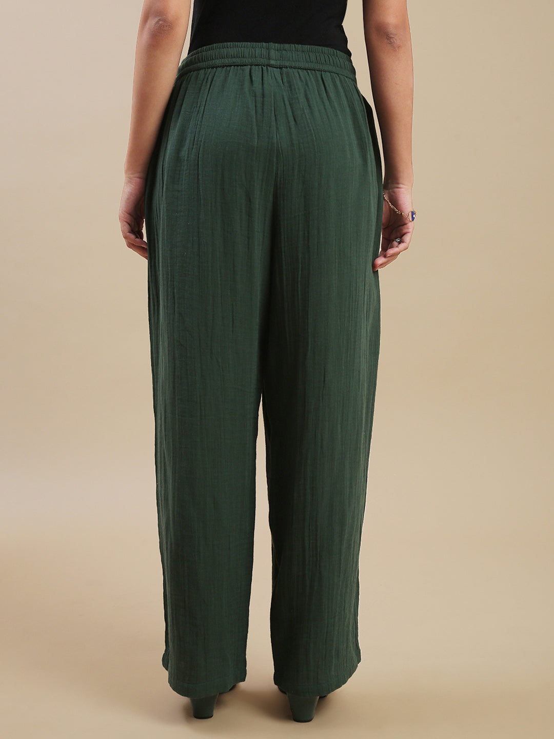 Women Green Casual Pants