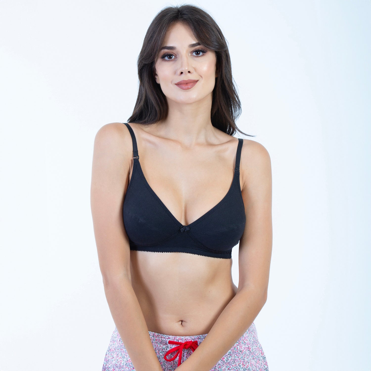 Non-Padded Non-Wired 3/4th Coverage Minimiser Bra