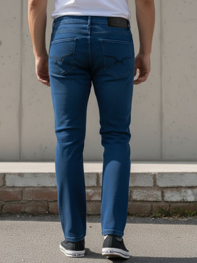 Men Navy Stretchable Jeans