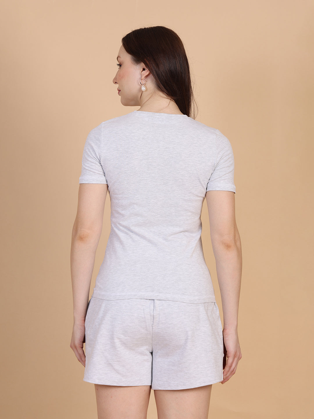 Women White Half Sleeve Top