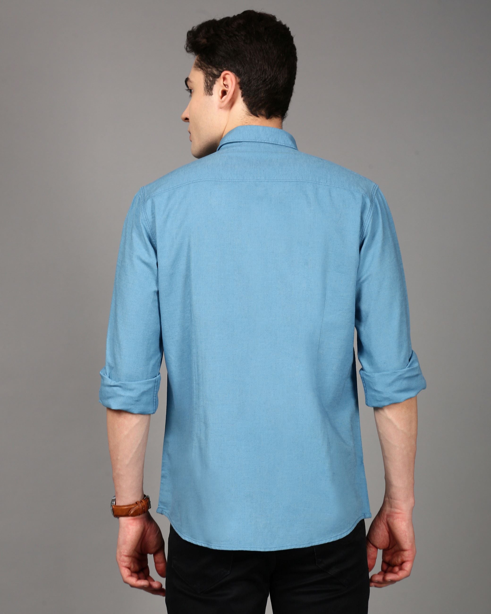 Men Blue Slim Fit Shirt