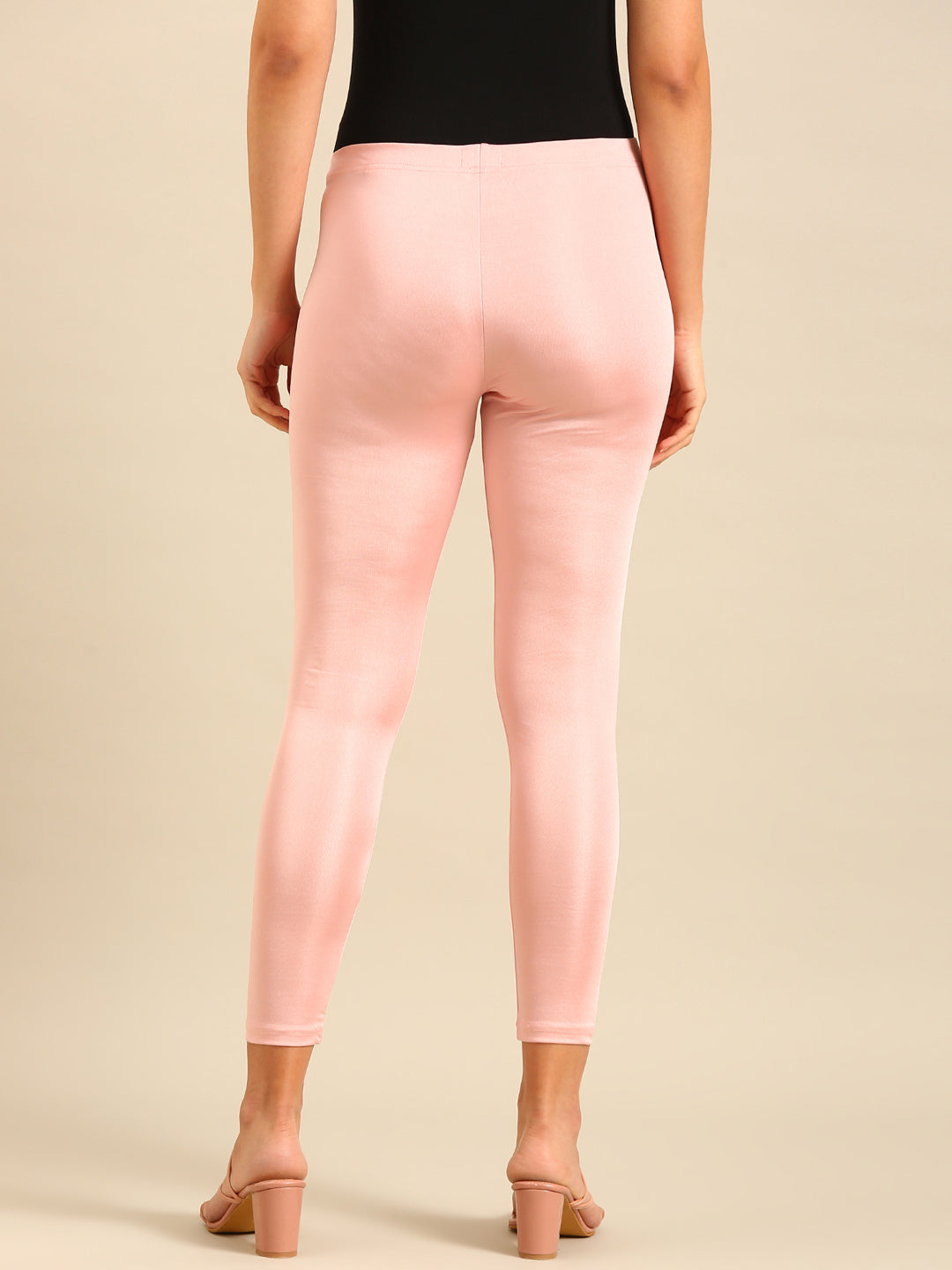 Women Rose Gold Festive Leggings