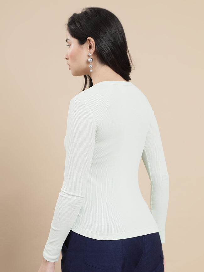 Women Green Casual Top