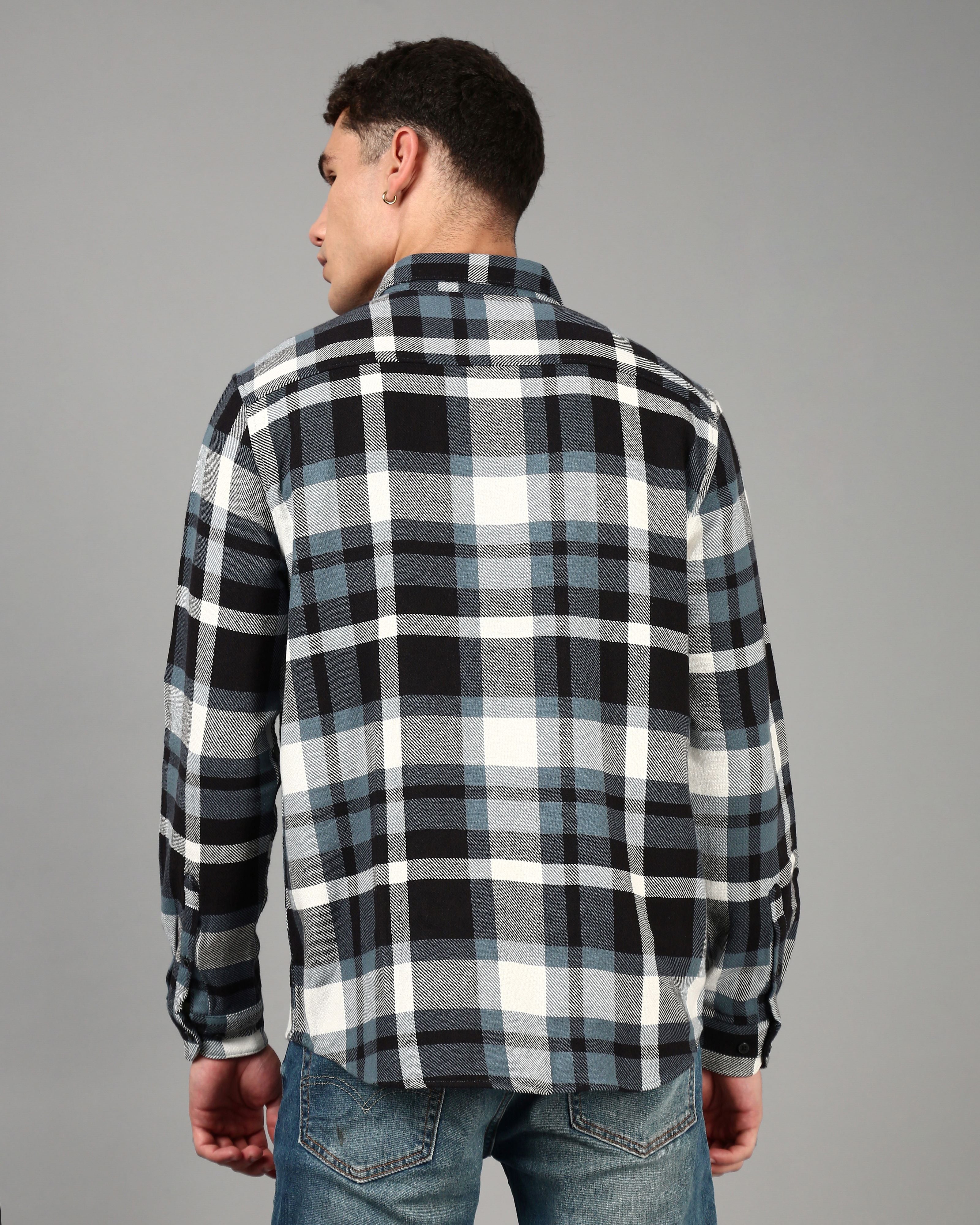 Men Blue Casual Shirt